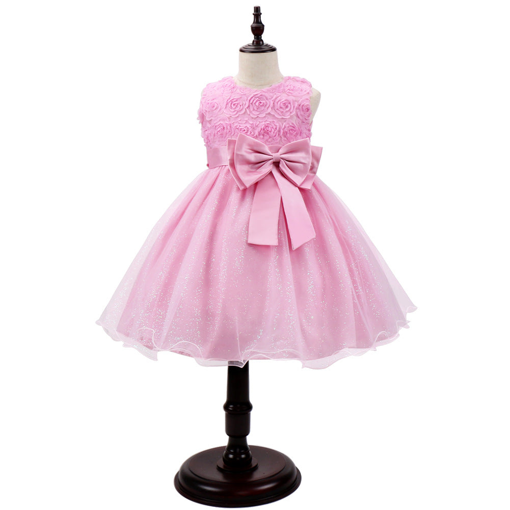 Marktox girls' full-skirt party dress in pink, sizes 2T to 6T