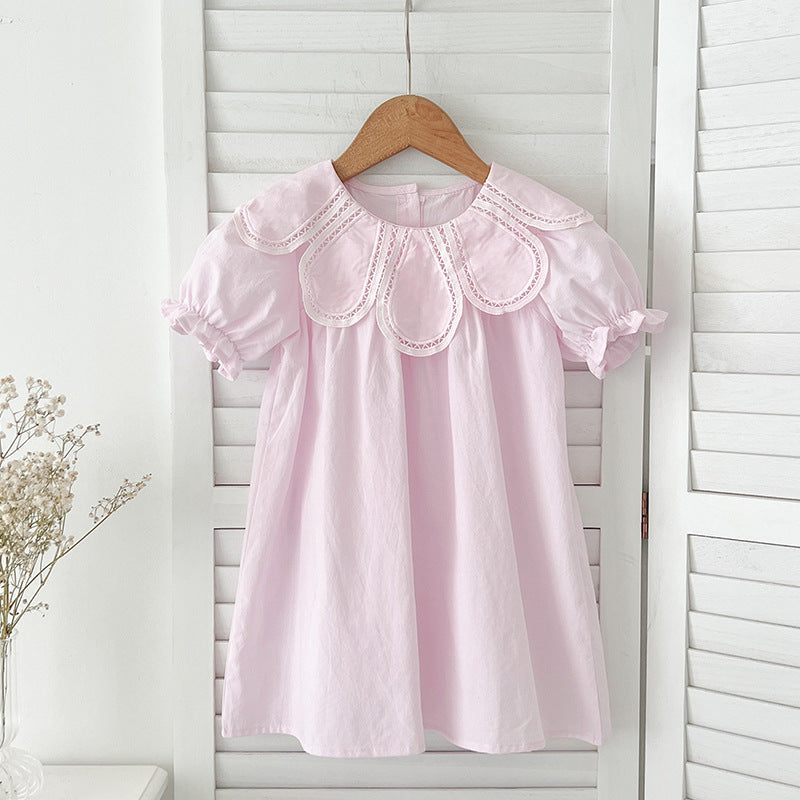 Marktox girls' sleeveless cotton dress in pink, sizes 2T to 6T
