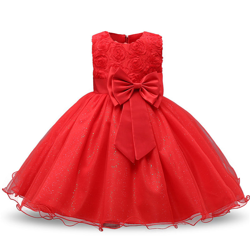 Marktox girls' full-skirt party dress, sizes 2T to 6T, available in seven colours