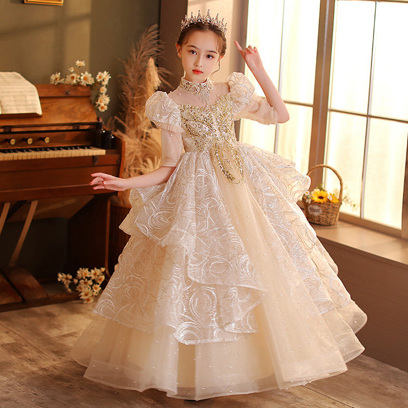 Marktox girls' white occasion gown in white, sizes 3T to 6T