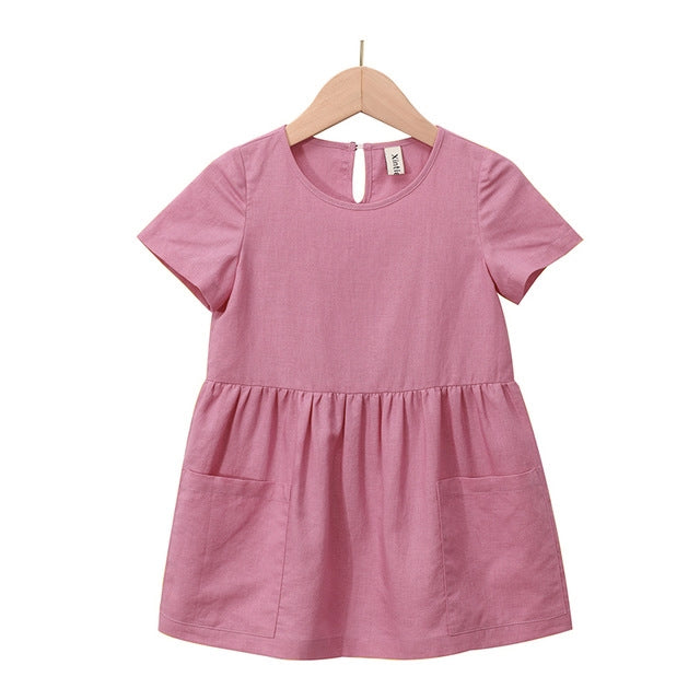 Back view of the Marktox girls' cotton a-line birthday dress