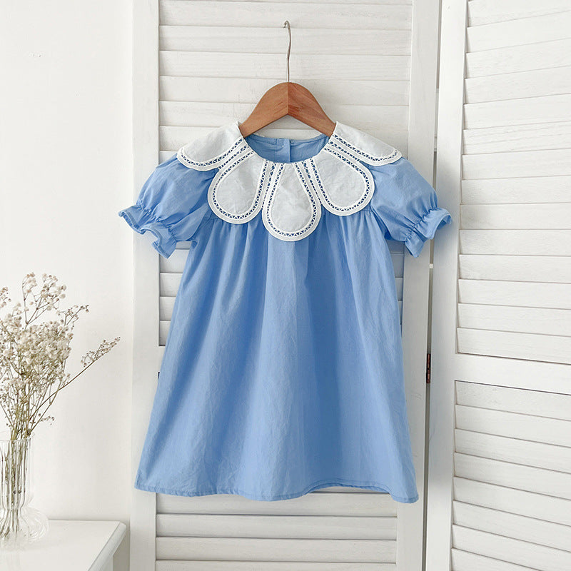 Marktox girls' sleeveless cotton dress, side view