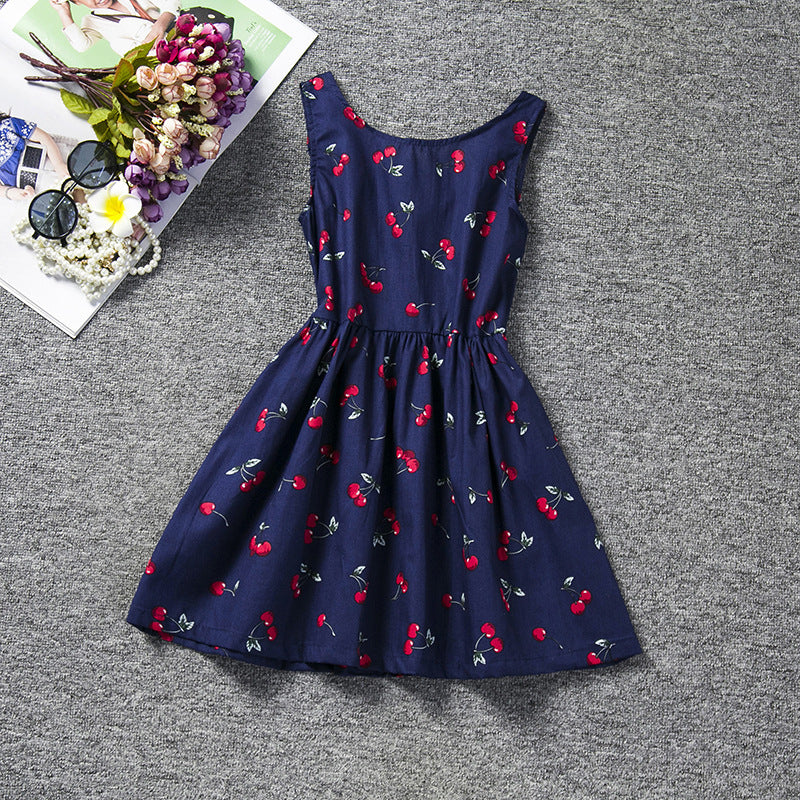 Marktox girls' long-sleeve lace dress in navy blue, sizes 2T to 5T
