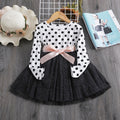 Marktox girls' polka dot cotton dress in white, sizes 2T to 6T