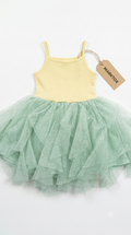MARKTOX Ribbed Glitter Tulle Dress – Luxury Pastel Party Wear