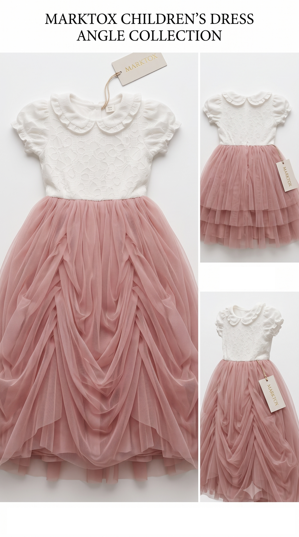 MARKTOX Sequin Rosette Party Dress – Luxury Tulle Occasion Wear