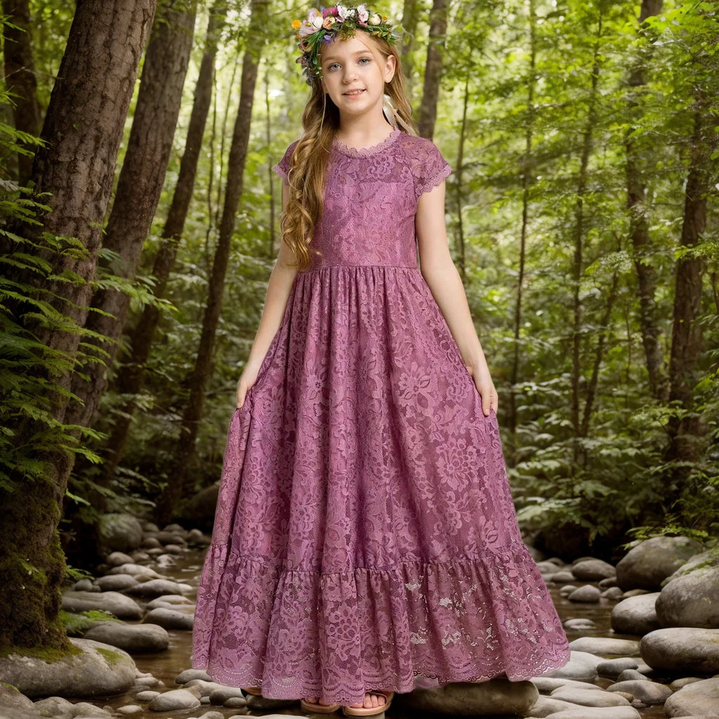 Lace Woven Special-Occasion Dress for girls