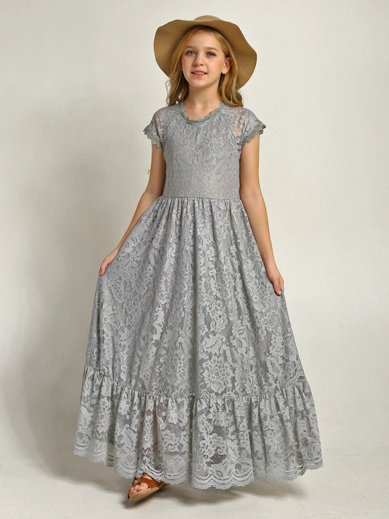 Lace Woven Special-Occasion Dress for girls