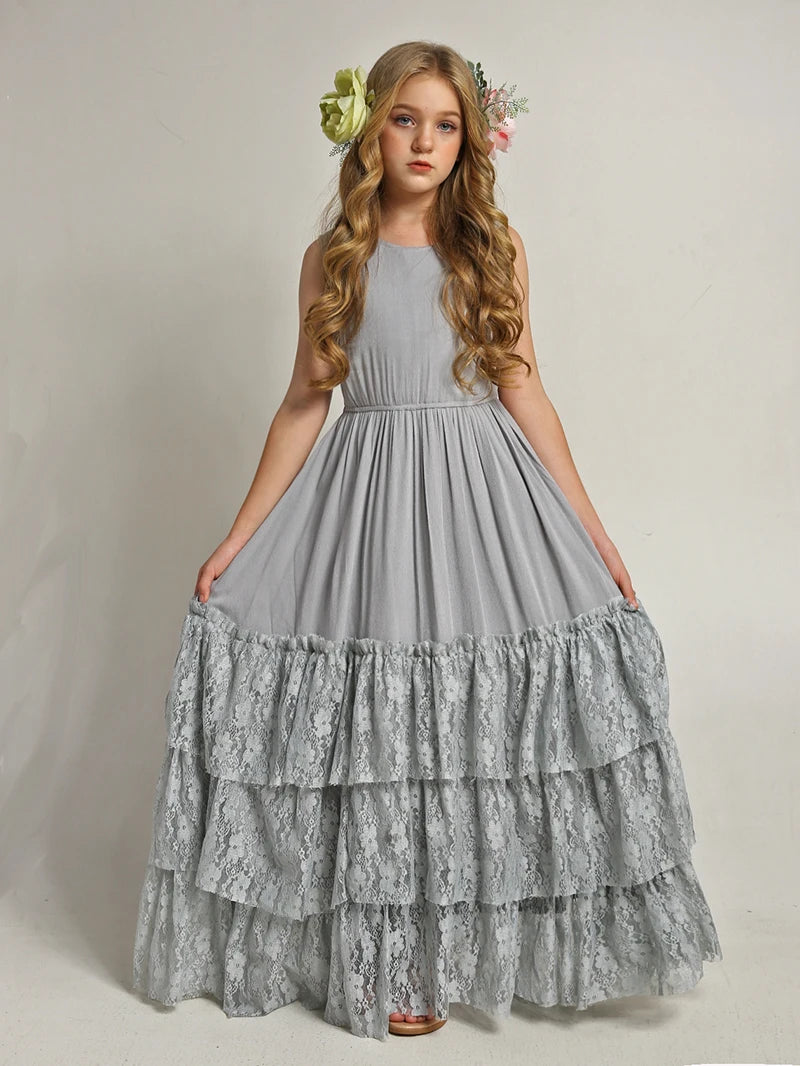 Lace Woven Special-Occasion Dress for girls
