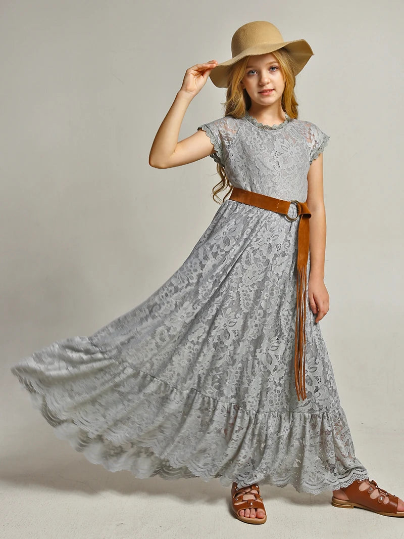 Lace Woven Special-Occasion Dress for girls