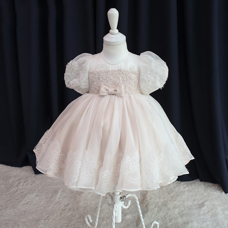 Marktox girls' light pink tulle party dress in light pink, sizes 2T to 6T
