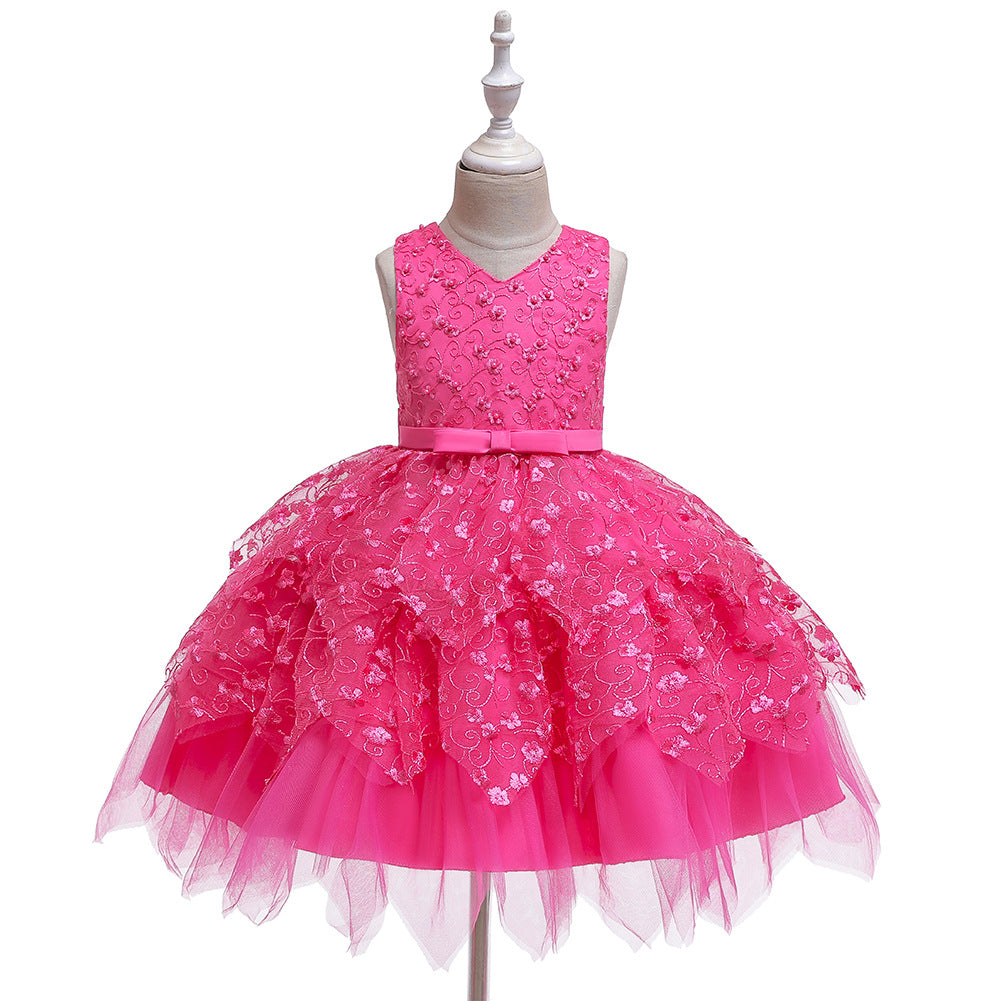 Marktox girls' lace bodice princess dress shown on a child