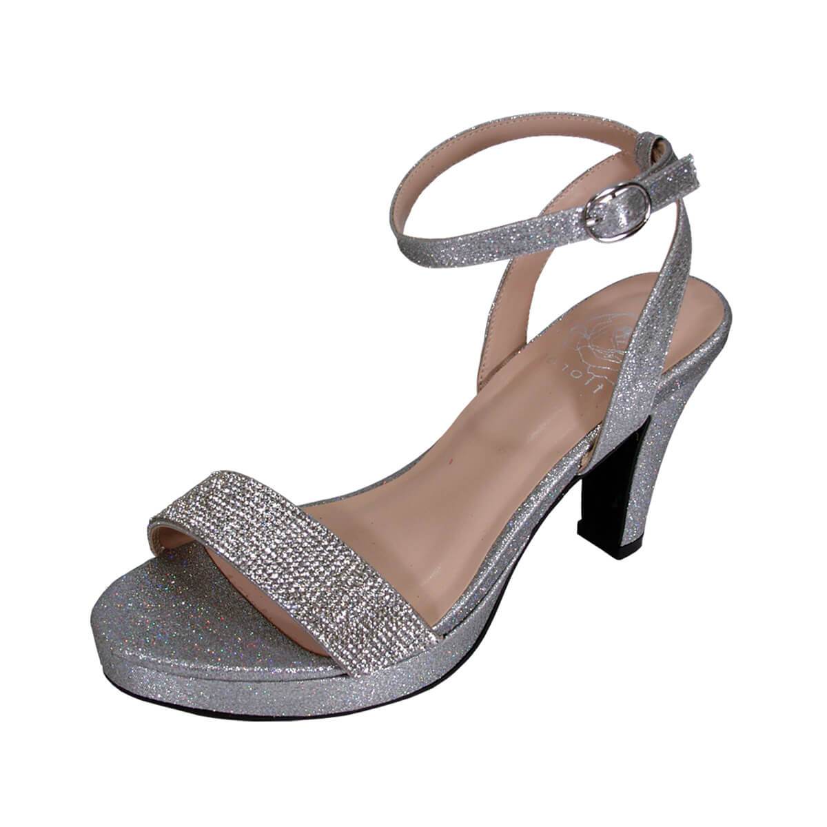 FLORAL Maria Women's Wide Width Rhinestone Strap Dress Sandals