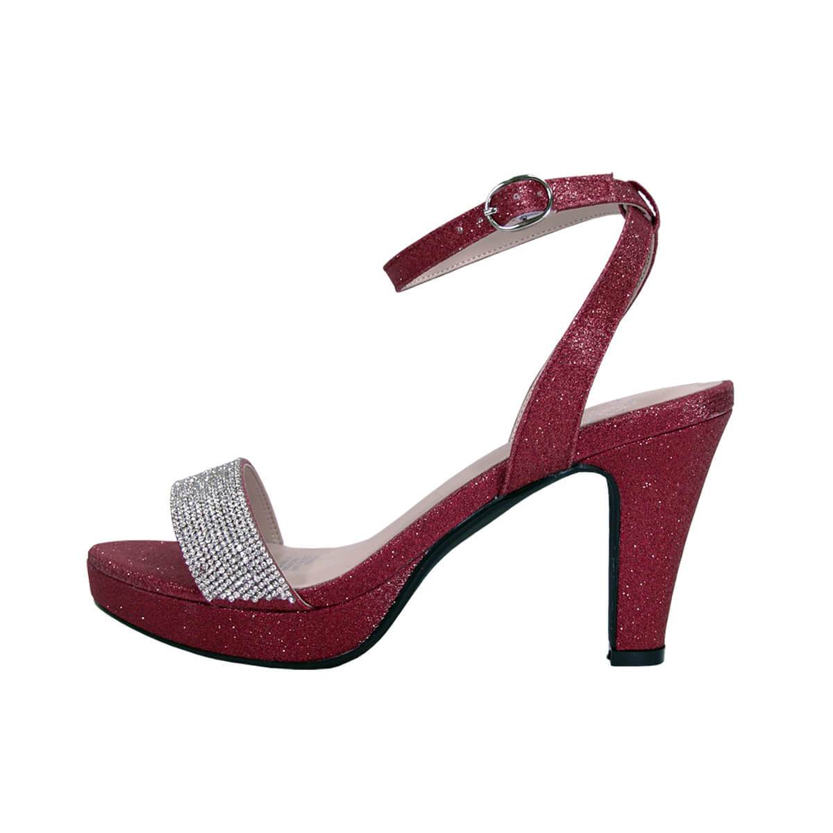 FLORAL Maria Women's Wide Width Rhinestone Strap Dress Sandals - Image 15