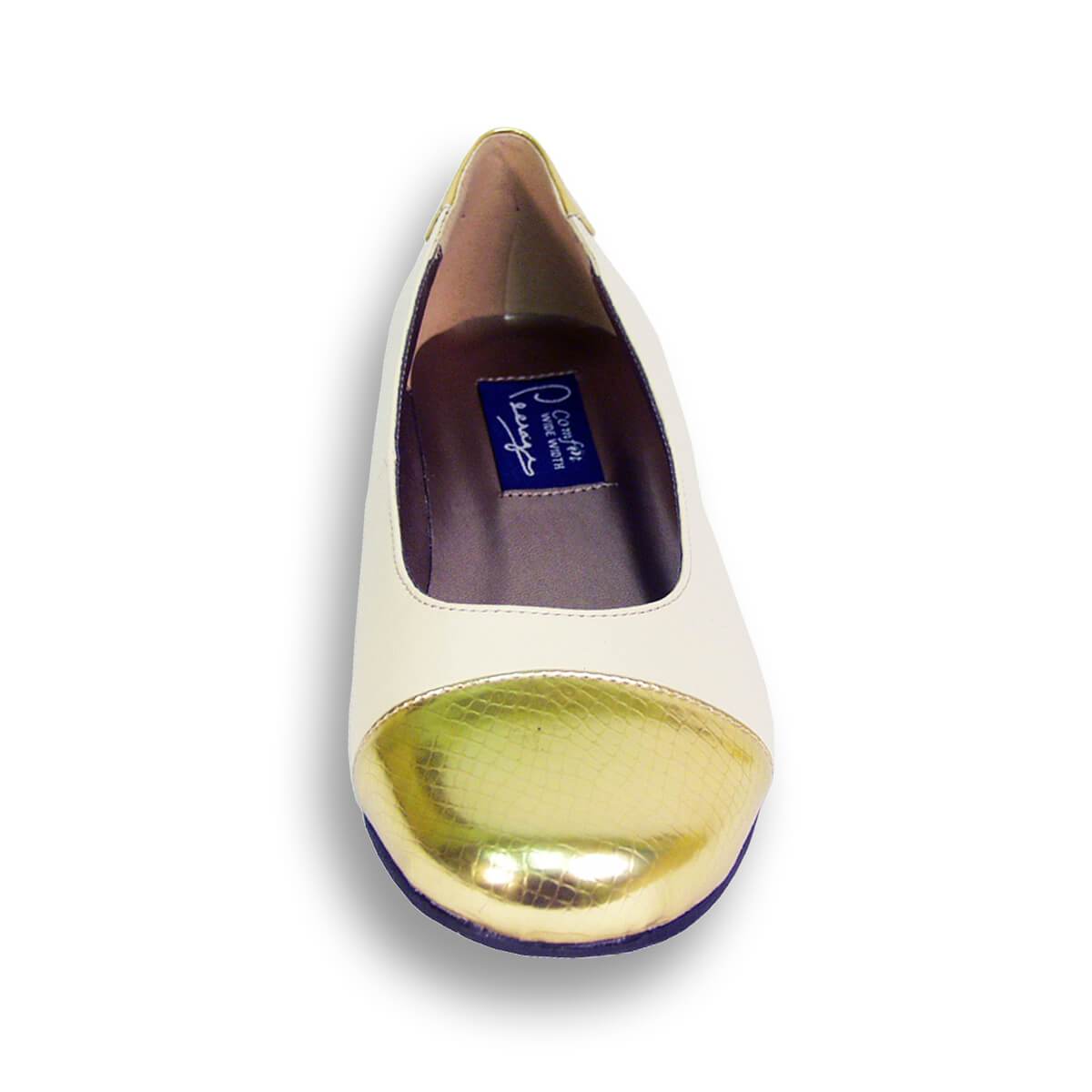 Alternative view of PEERAGE Patsy Women's Wide Width Leather Flats