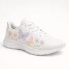 Unisex Running Shoes with Pastel Butterfly and Flower Graphics