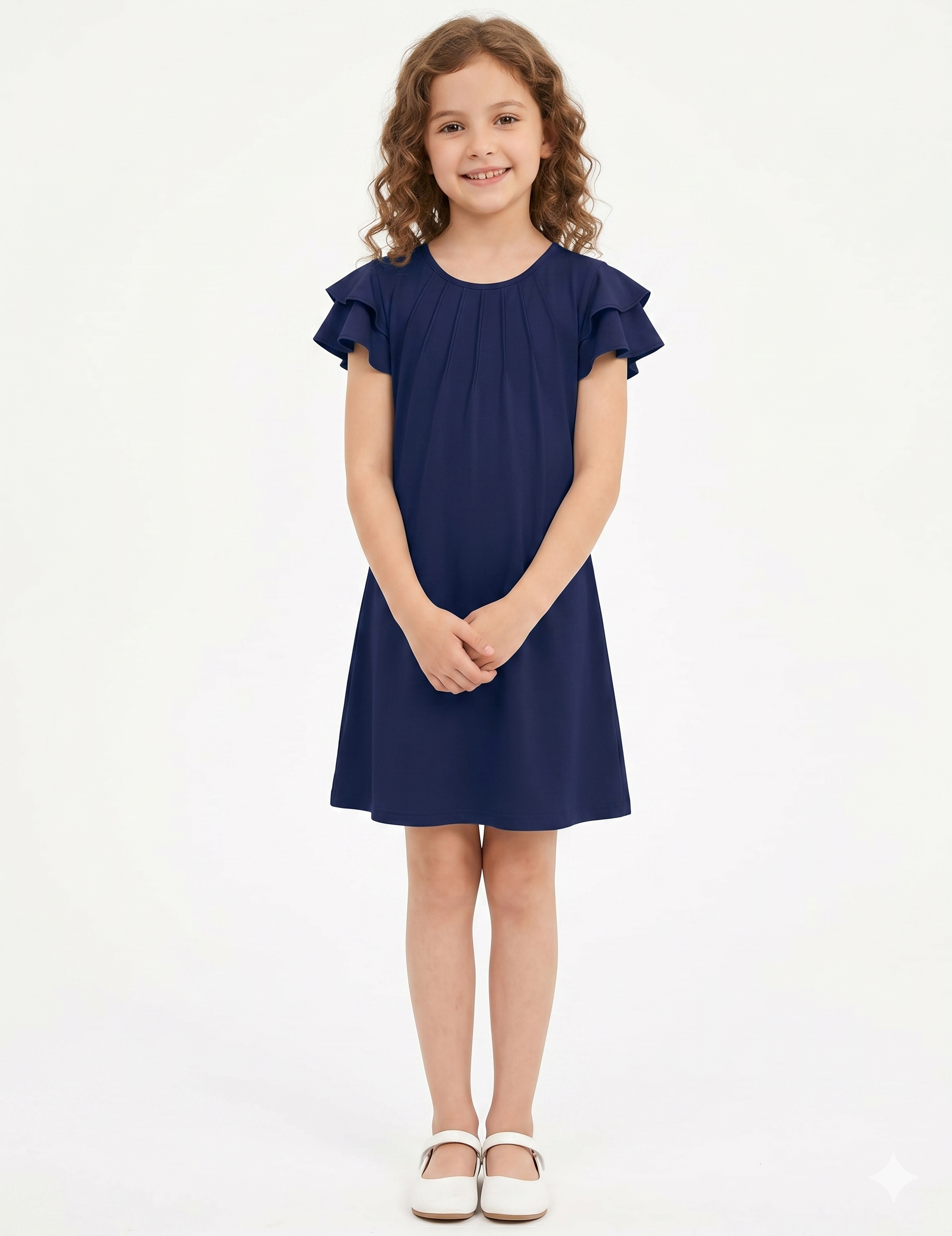 Alternative view of Marktox Tween Girls Dress, Flutter Sleeve Pleated Beach Dress