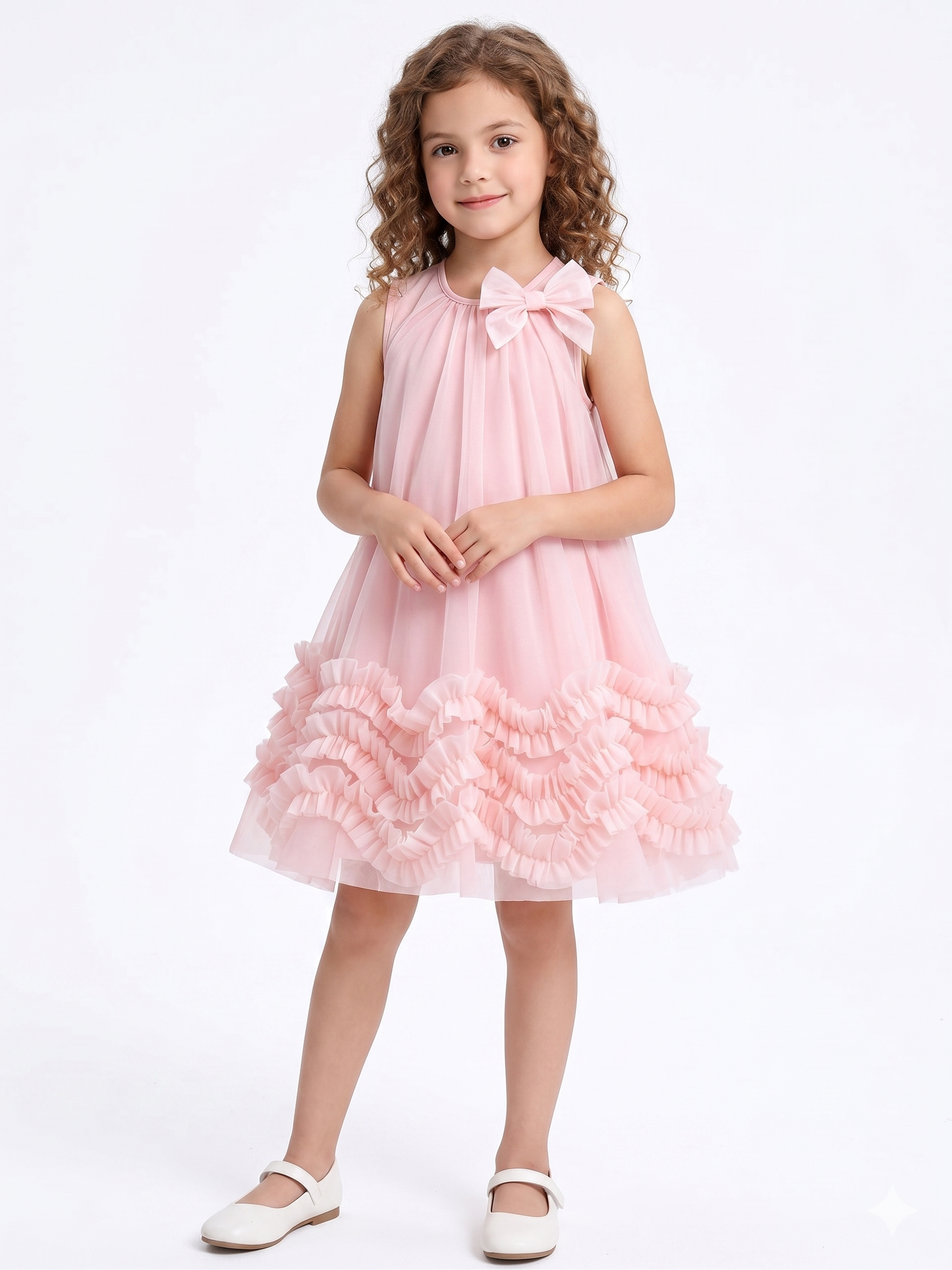 Alternative view of Marktox Toddler Girls Tulle Sundress, Sleeveless Floral Flower Girl Dress