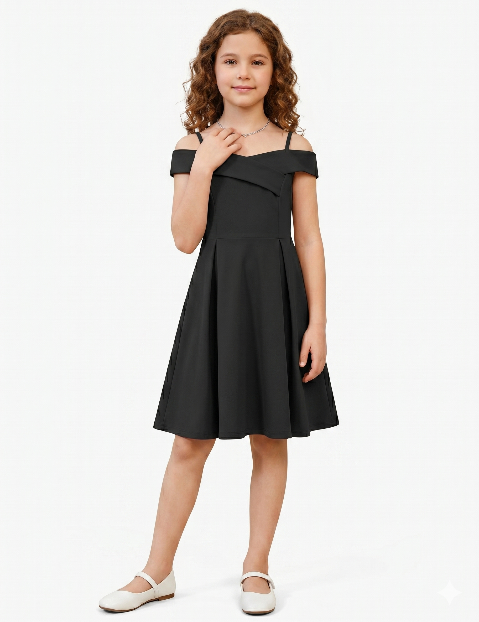 Marktox Girls Dress, Off Shoulder Pleated Party Dress