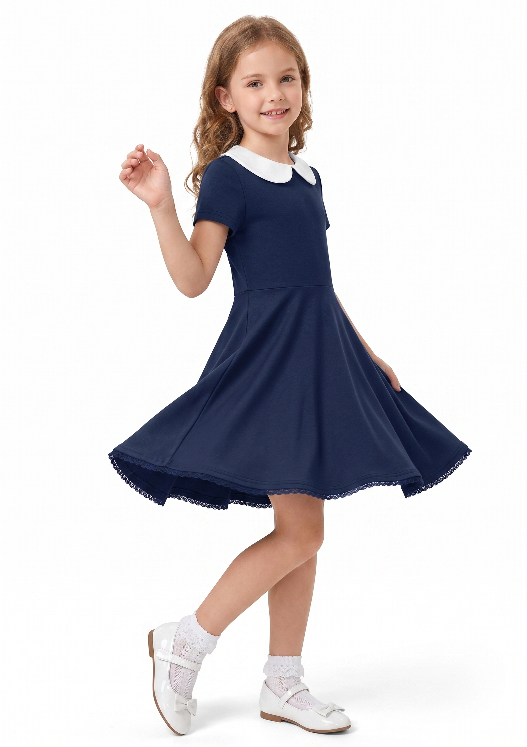 Alternative view of Marktox Girls Dress, Short Sleeve Skater Casual Outfit