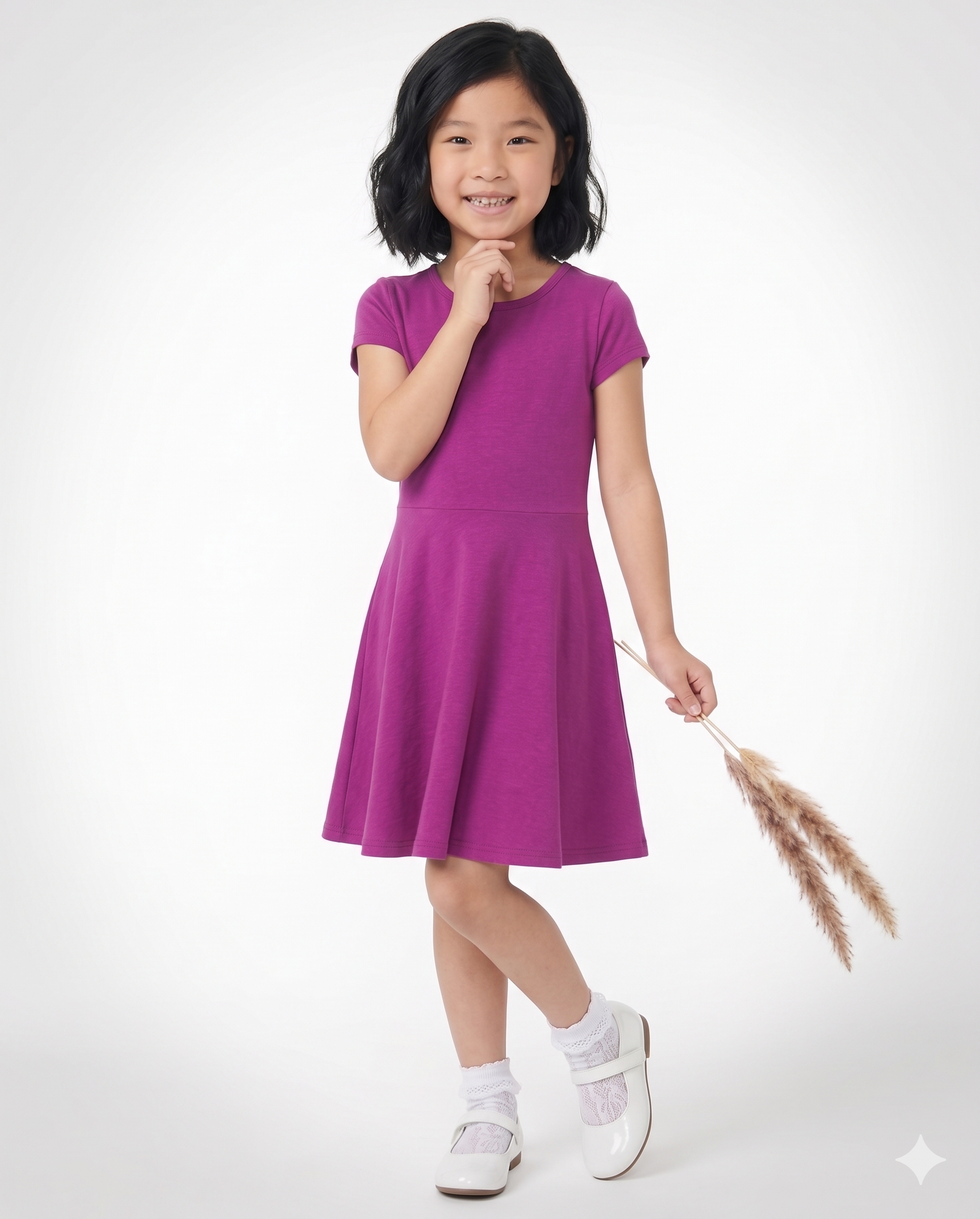 Marktox Girls Dress, Short Sleeve Skater Casual Outfit
