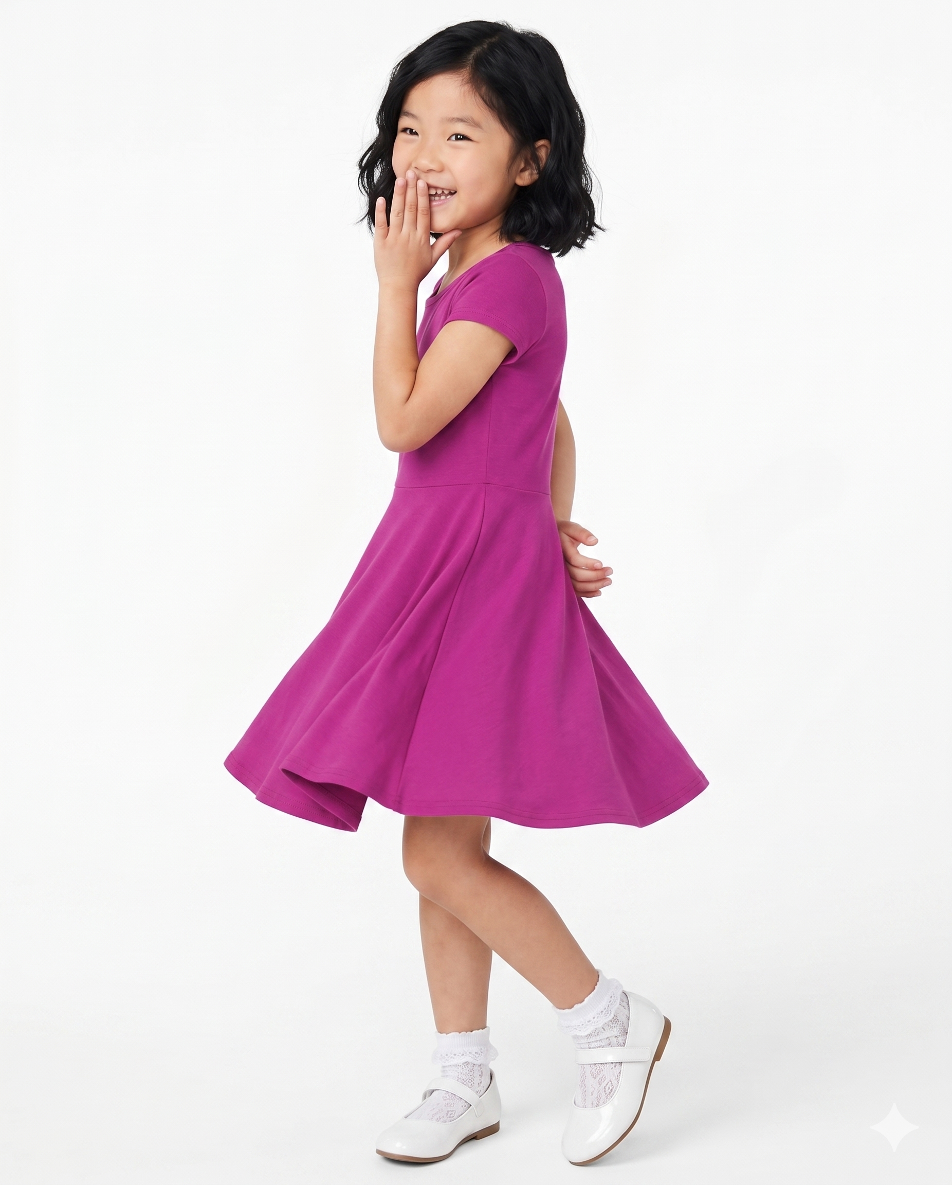 Alternative view of Marktox Girls Dress, Short Sleeve Skater Casual Outfit