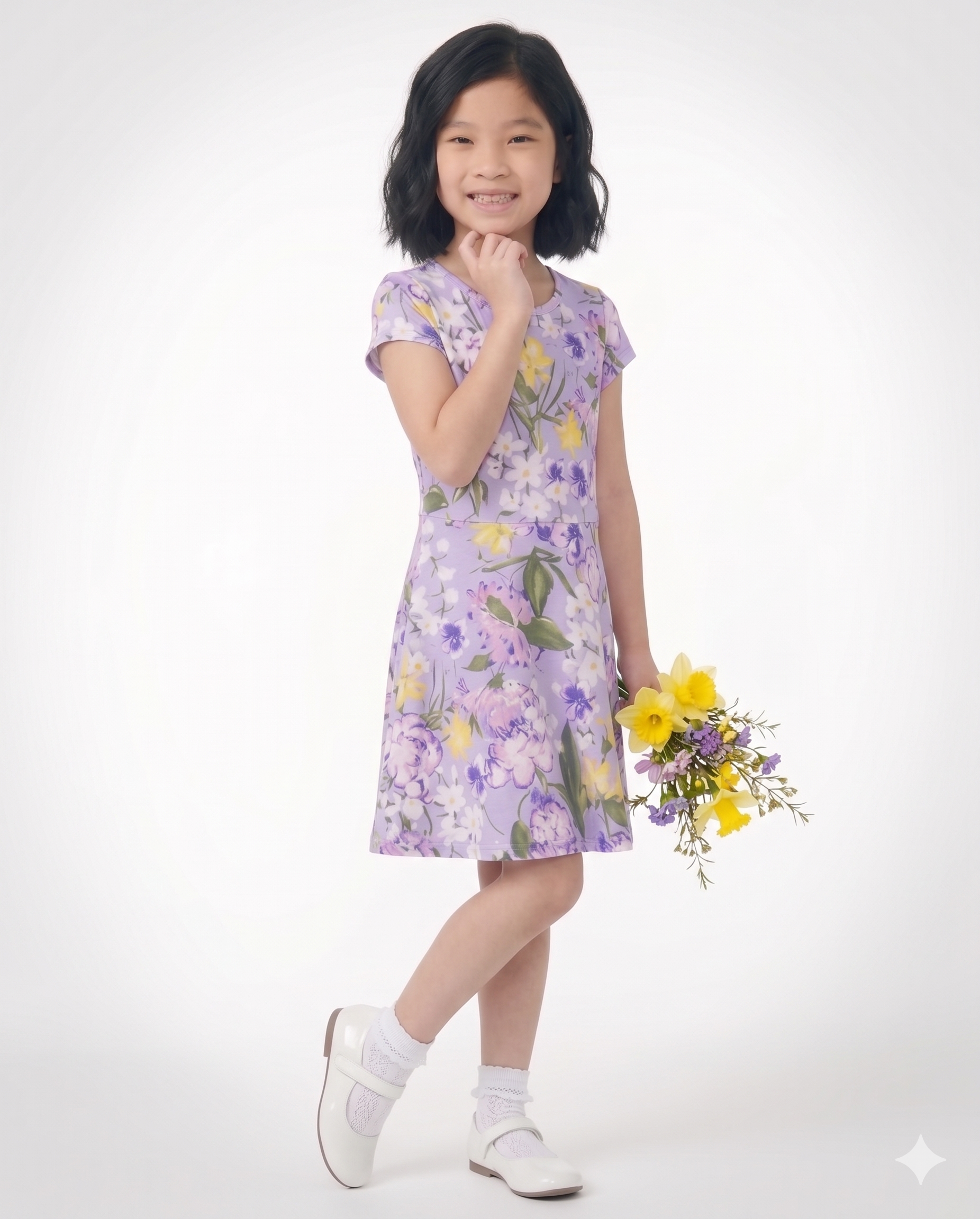 Marktox Girls Plaid Dress, Short Sleeve Casual Outfit