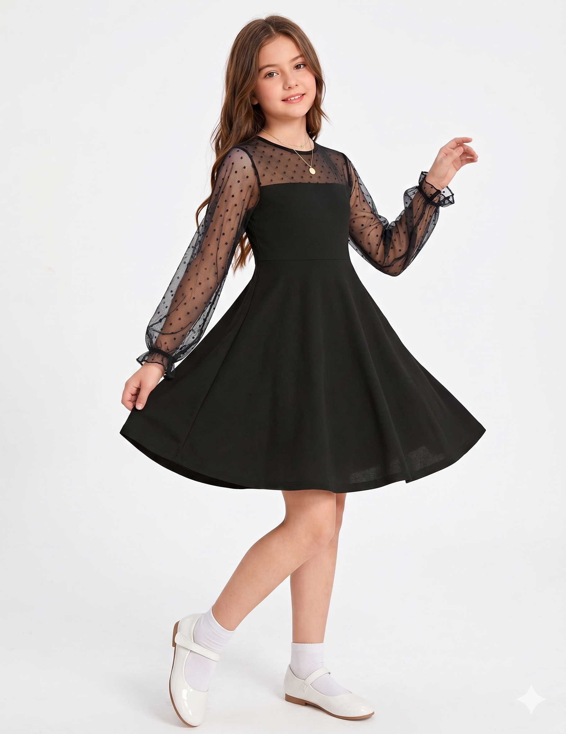 Alternative view of Marktox Girls Dress, Long Sleeve with Pockets Casual Outfit